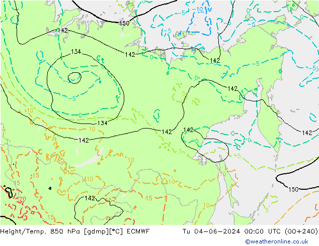 Geop./Temp. 850 hPa ECMWF mar 04.06.2024 00 UTC