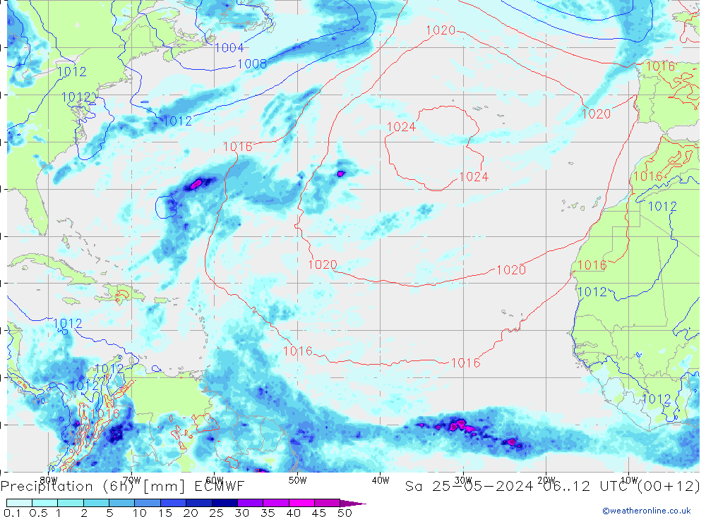 Z500/Rain (+SLP)/Z850 ECMWF so. 25.05.2024 12 UTC