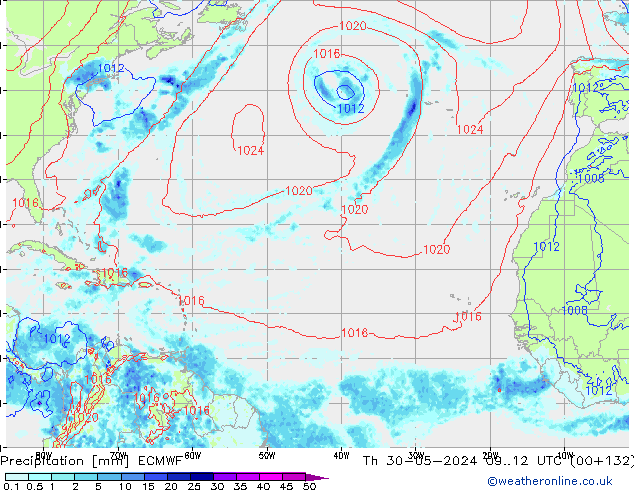 Precipitation ECMWF Th 30.05.2024 12 UTC