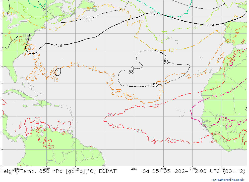 Z500/Rain (+SLP)/Z850 ECMWF so. 25.05.2024 12 UTC