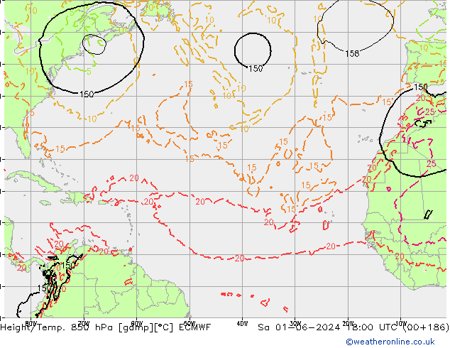 Height/Temp. 850 hPa ECMWF  01.06.2024 18 UTC