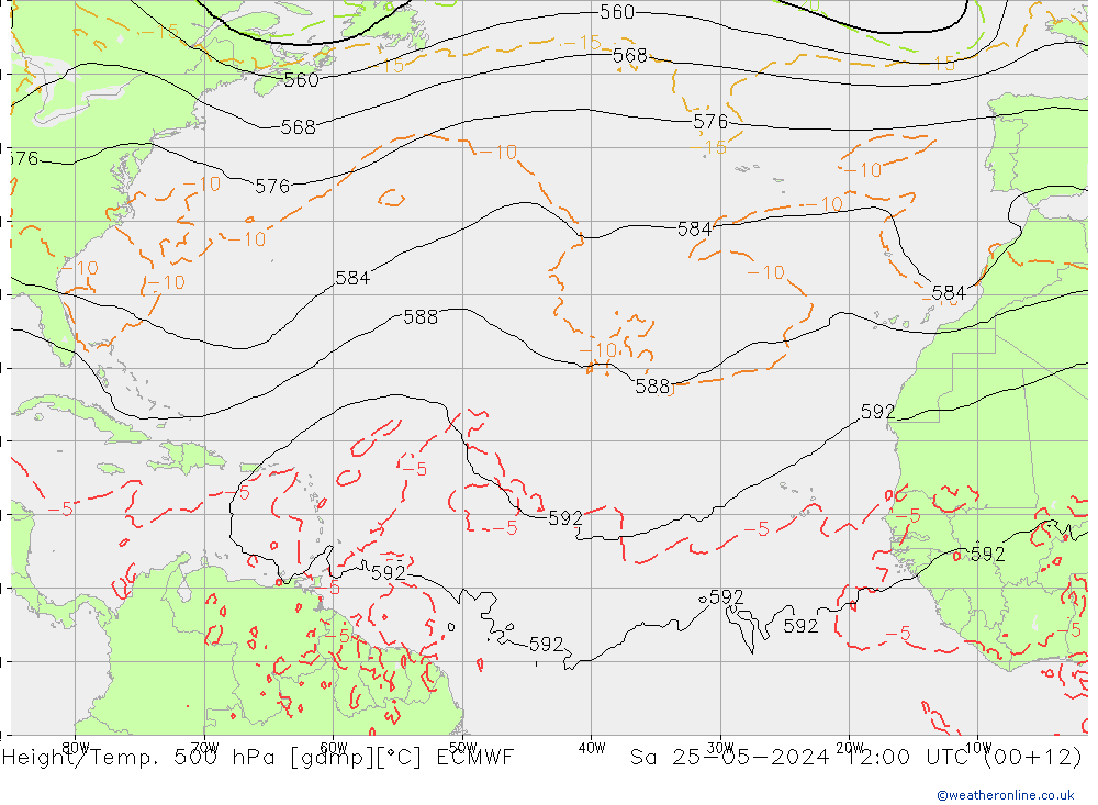 Z500/Rain (+SLP)/Z850 ECMWF so. 25.05.2024 12 UTC