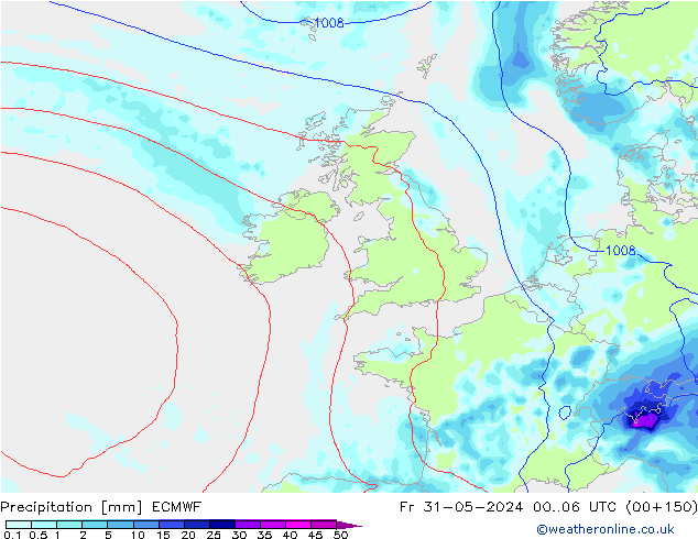 Yağış ECMWF Cu 31.05.2024 06 UTC