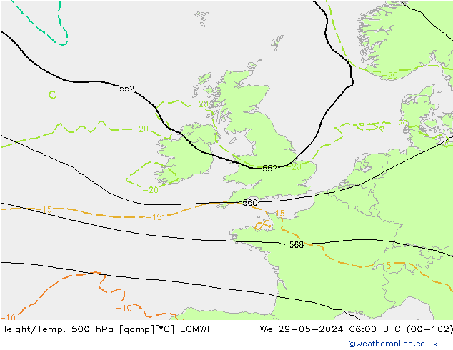 Z500/Rain (+SLP)/Z850 ECMWF ��� 29.05.2024 06 UTC