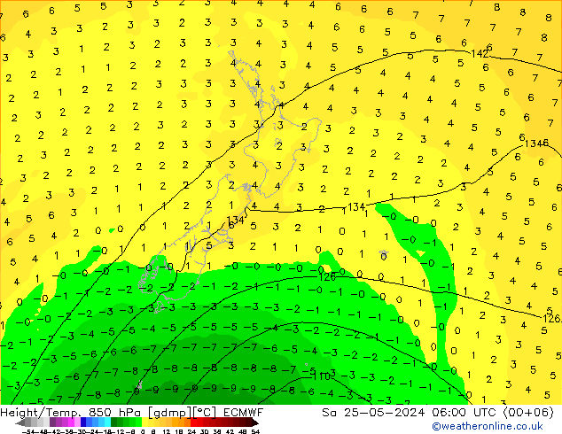 Z500/Rain (+SLP)/Z850 ECMWF So 25.05.2024 06 UTC