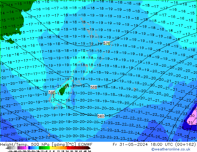 Z500/Rain (+SLP)/Z850 ECMWF ��� 31.05.2024 18 UTC