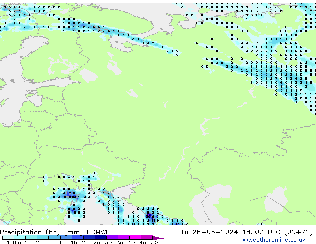 Z500/Yağmur (+YB)/Z850 ECMWF Sa 28.05.2024 00 UTC