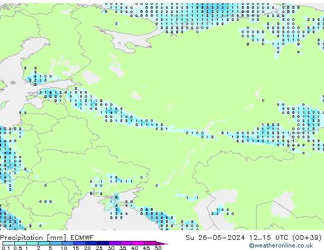 Precipitation ECMWF Su 26.05.2024 15 UTC