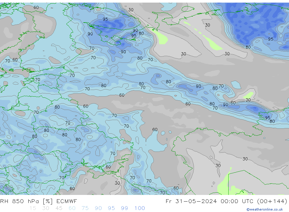 RV 850 hPa ECMWF vr 31.05.2024 00 UTC