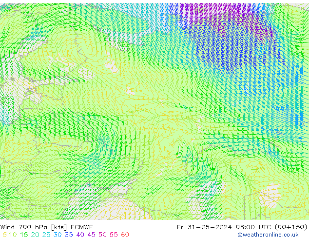 Wind 700 hPa ECMWF vr 31.05.2024 06 UTC