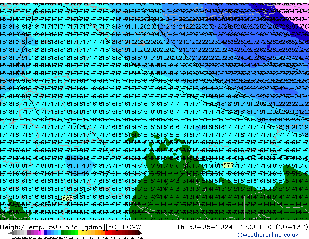 Z500/Regen(+SLP)/Z850 ECMWF do 30.05.2024 12 UTC