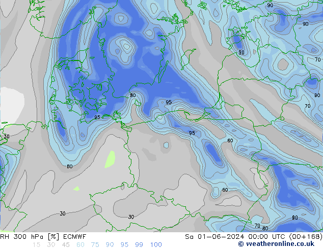 RH 300 hPa ECMWF So 01.06.2024 00 UTC