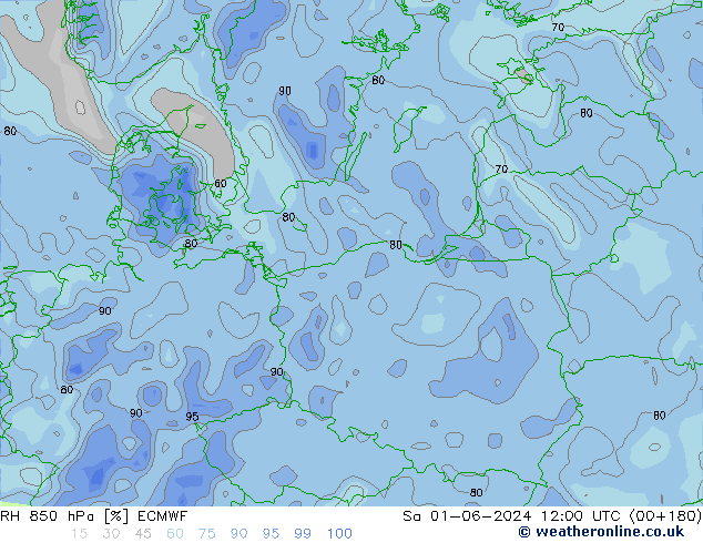 RH 850 hPa ECMWF So 01.06.2024 12 UTC