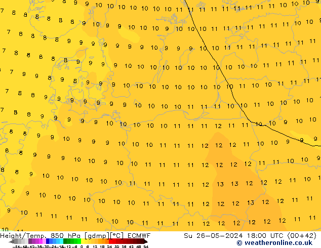 Z500/Rain (+SLP)/Z850 ECMWF Вс 26.05.2024 18 UTC