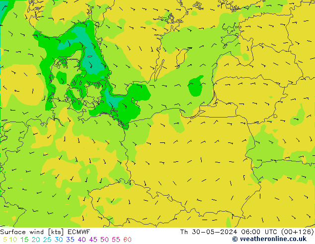 Bodenwind ECMWF Do 30.05.2024 06 UTC