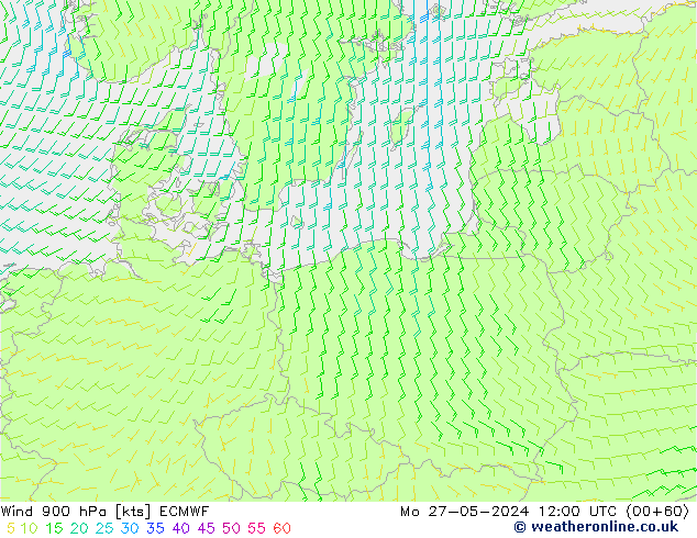 Wind 900 hPa ECMWF Mo 27.05.2024 12 UTC