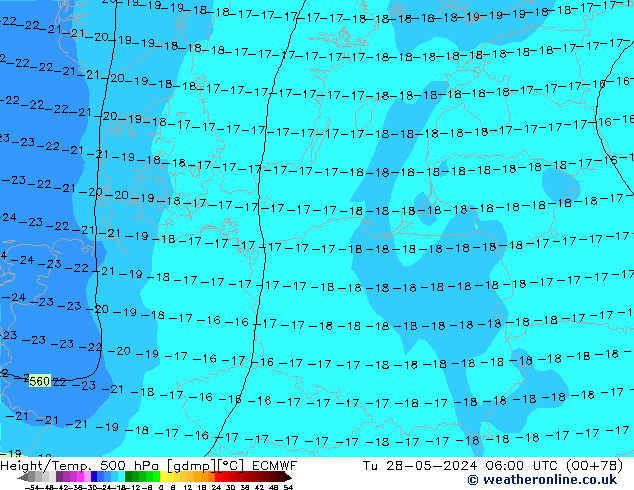 Z500/Rain (+SLP)/Z850 ECMWF mar 28.05.2024 06 UTC