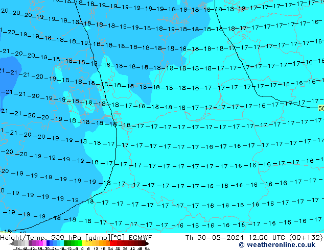 Z500/Yağmur (+YB)/Z850 ECMWF Per 30.05.2024 12 UTC