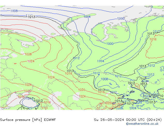 ciśnienie ECMWF nie. 26.05.2024 00 UTC