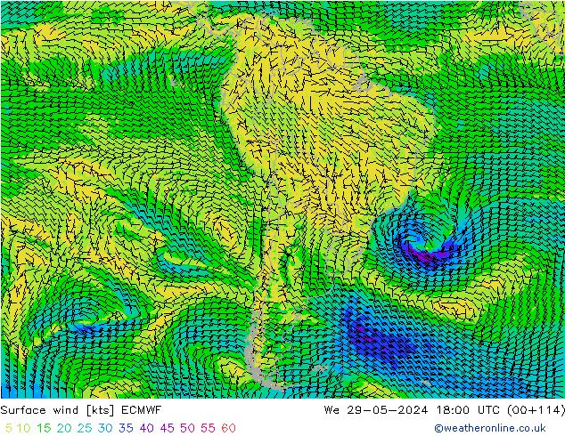  10 m ECMWF  29.05.2024 18 UTC