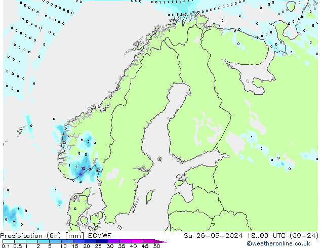 Z500/Rain (+SLP)/Z850 ECMWF  26.05.2024 00 UTC