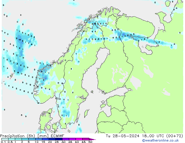 Z500/Rain (+SLP)/Z850 ECMWF Tu 28.05.2024 00 UTC