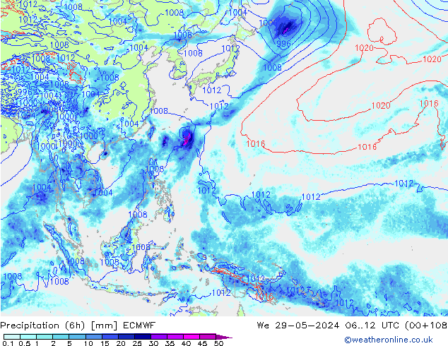 opad (6h) ECMWF śro. 29.05.2024 12 UTC