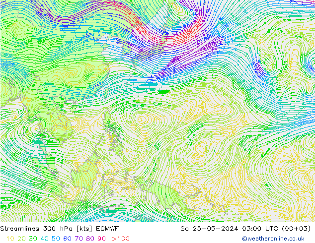 Rüzgar 300 hPa ECMWF Cts 25.05.2024 03 UTC