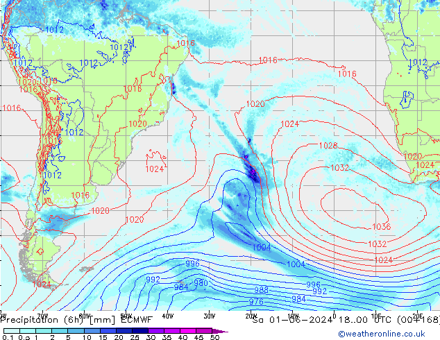 Z500/Rain (+SLP)/Z850 ECMWF Sa 01.06.2024 00 UTC