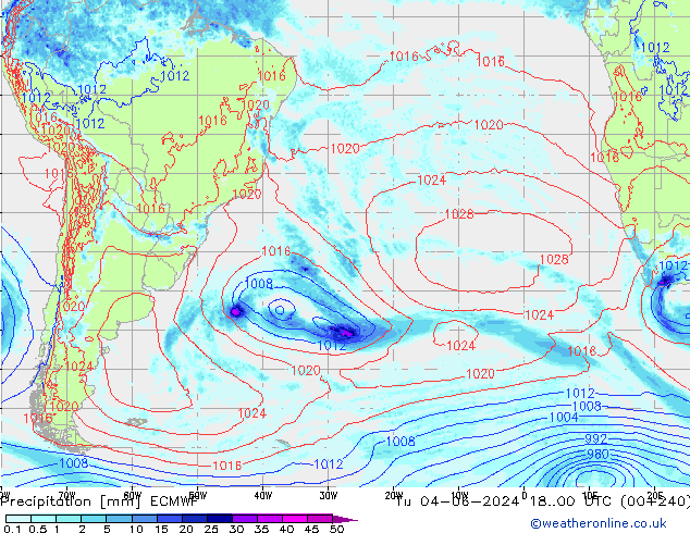 opad ECMWF wto. 04.06.2024 00 UTC