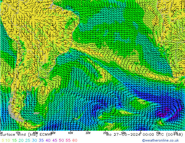  10 m ECMWF  27.05.2024 00 UTC