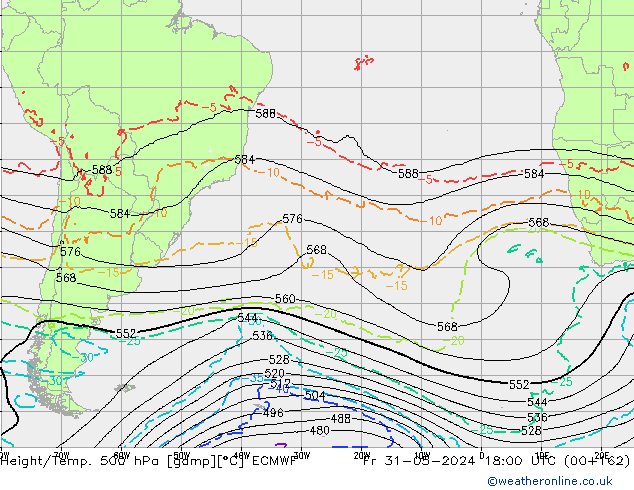 Z500/Rain (+SLP)/Z850 ECMWF ven 31.05.2024 18 UTC