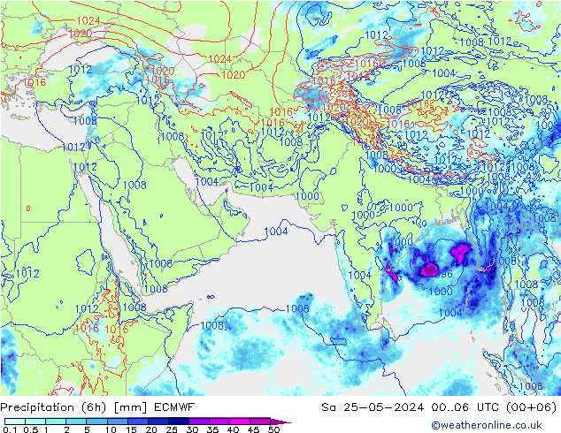 Z500/Rain (+SLP)/Z850 ECMWF So 25.05.2024 06 UTC