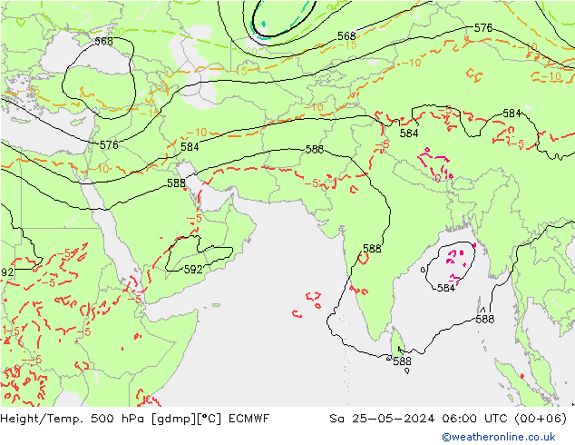 Z500/Rain (+SLP)/Z850 ECMWF So 25.05.2024 06 UTC