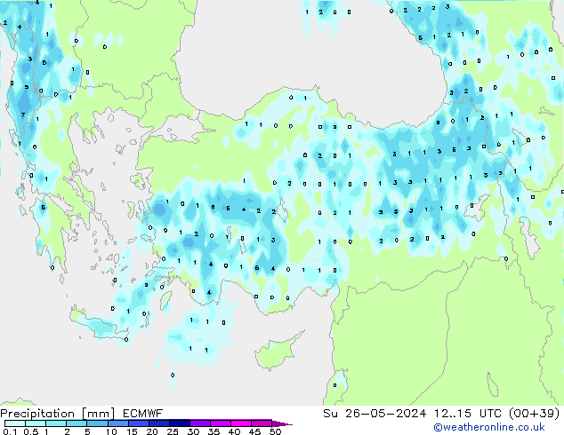 precipitação ECMWF Dom 26.05.2024 15 UTC