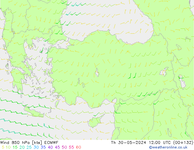 Wind 850 hPa ECMWF Th 30.05.2024 12 UTC