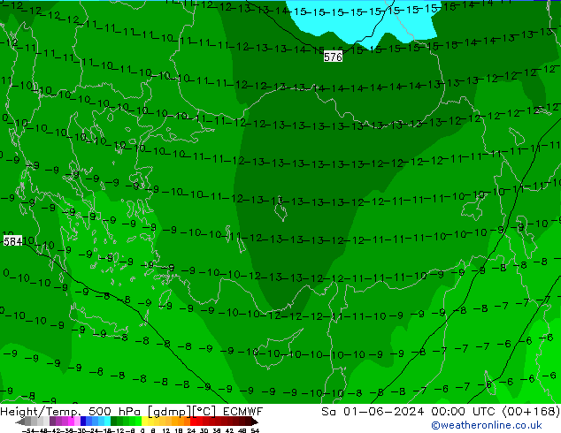 Z500/Rain (+SLP)/Z850 ECMWF Sa 01.06.2024 00 UTC