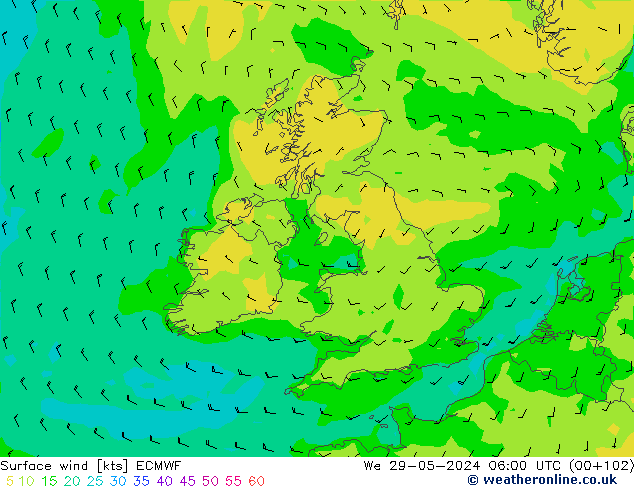  10 m ECMWF  29.05.2024 06 UTC