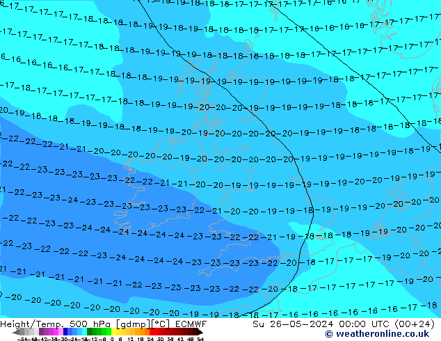 Z500/Rain (+SLP)/Z850 ECMWF Ne 26.05.2024 00 UTC