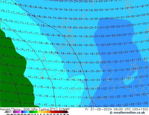 Z500/Rain (+SLP)/Z850 ECMWF Sex 31.05.2024 06 UTC