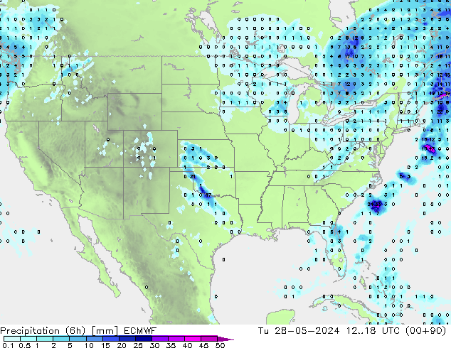 Z500/Rain (+SLP)/Z850 ECMWF mar 28.05.2024 18 UTC