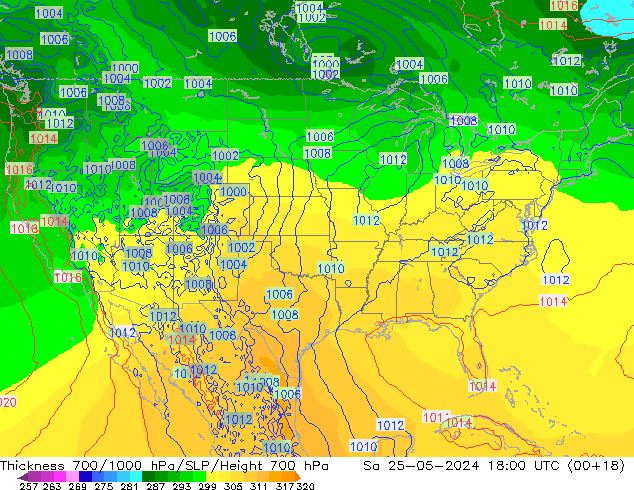 Thck 700-1000 hPa ECMWF  25.05.2024 18 UTC