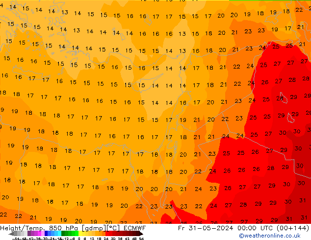 Z500/Rain (+SLP)/Z850 ECMWF Sex 31.05.2024 00 UTC