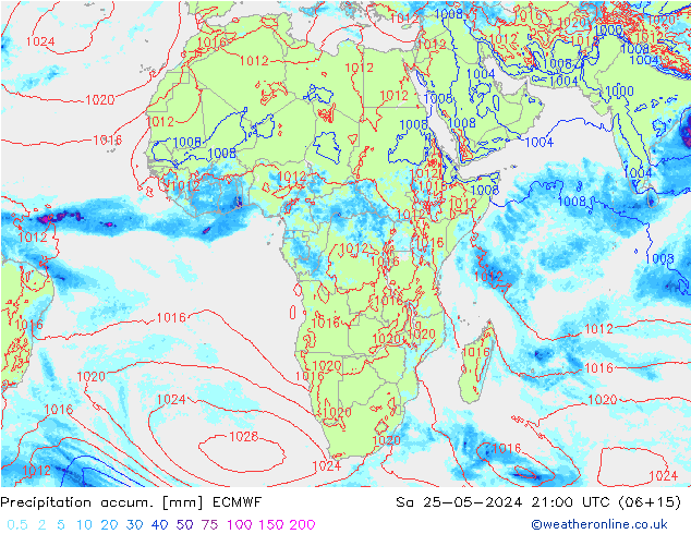 Toplam Yağış ECMWF Cts 25.05.2024 21 UTC