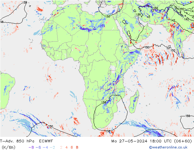 T-Adv. 850 hPa ECMWF lun 27.05.2024 18 UTC