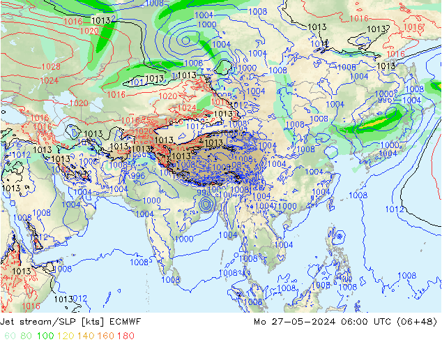 Jet stream ECMWF Seg 27.05.2024 06 UTC