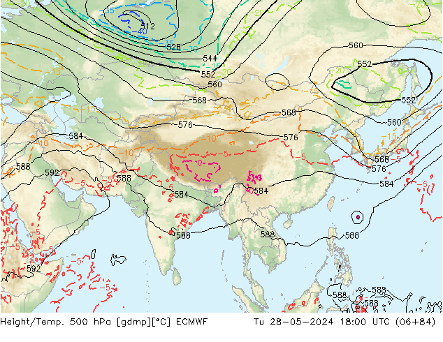 Z500/Rain (+SLP)/Z850 ECMWF Ter 28.05.2024 18 UTC