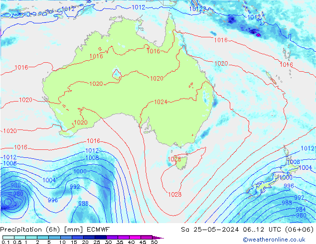 Z500/Rain (+SLP)/Z850 ECMWF sam 25.05.2024 12 UTC