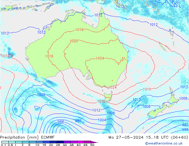 Précipitation ECMWF lun 27.05.2024 18 UTC