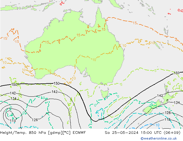 Height/Temp. 850 hPa ECMWF  25.05.2024 15 UTC